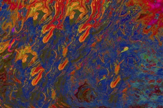Traditional Ottoman Turkish abstract marbling art patterns as background