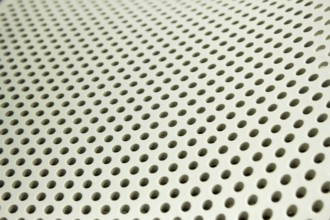 Periodic structures. Relief surface of the plastic surface with circular holes