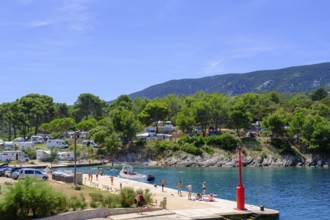 Beach, Osor, Island of Cres, Kvarner Gulf Bay, Croatia, Europe