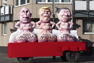 Autocrats Trump, Putin and Xi with big scrotums, Make America, Russia, China Great Again,