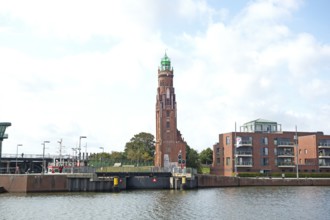 Lighthouse, Simon-Loschen-Tower, Bremerhaven, Germany, Europe