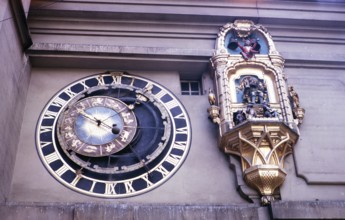 Astrolabe astronomical calendar clock with musical mechanism from 1530, Zytglogge, Bern,