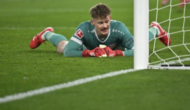 Goalkeeper Alexander Nübel VfB Stuttgart (33) disappointed at the ground MHPArena, MHP Arena