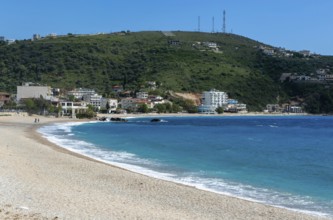 Turquoise blue sea at Prinos beach, Himare, Albanian Riviera, Albania, Europe