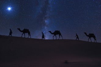Christmas Jesus birth concept - Adoration of the Magi, Three Wise Men, Three Kings, and the Three