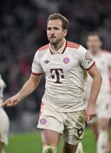 Goal celebration Harry Kane FC Bayern Munich FCB (09) UEFA Champions League Allianz Arena, Munich,