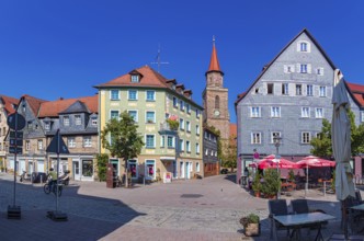 Gustavstraße and Kirchenstraße in Fürth, Bavaria, Germany, Europe