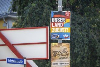 State election in Thuringia. Days after the election, the election posters of the Alternative for