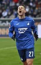 Andrej Kramaric TSG 1899 Hoffenheim (27) disappointed, screams, PreZero Arena, Sinsheim,