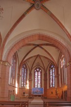 Interior view with chancel of the Cathedral of Our Lady, Cathedral, Wetzlar, Hesse, Germany, Europe