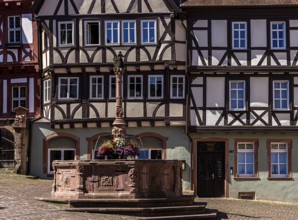 Half-timbered buildings in the old town centre of Miltenberg, Bavaria, Germany Miltenberg