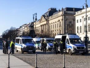 Berlin police force, Unter den Linden, Berlin, Germany, Europe