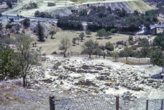 Ruins of buildings at Neolithic settlement of Choirokoitia, Cyprus, Europe 1973 one of the most