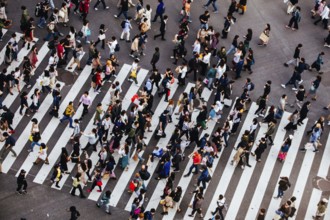 TOKYO, JAPAN, MAY 12, 2019, Shibuya Crossing is one of the world's most used pedestrian crossings,