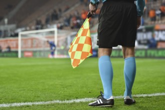 Assistant referee during football match