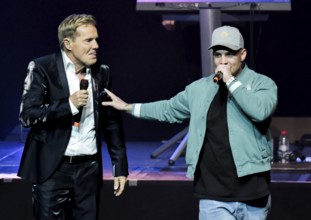 Dieter Bohlen with Pietro Lombardi celebrates his birthday with his fans at a mega concert in the