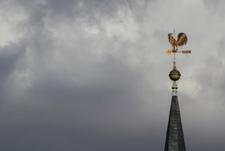 View of the church of Ulzigerode Harz lightning protection church tower