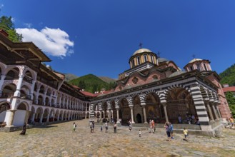 Rila Monastery, the largest Eastern Orthodox monastery in Rila Mountains, Bulgaria, Europe