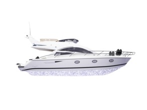 Isolated yacht on white backgorund