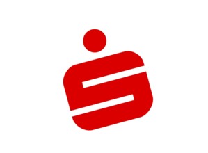 Nach links gedreht, Logo der Sparkasse, Finance, Logo