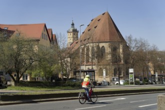 Crailsheimer Straße in Schwäbisch Hall, citizens' office, road traffic, Germany, cycle traffic, St