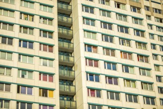Apartment block, also known as a prefabricated building, in the former eastern part of Berlin