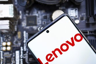 Lenovo Logo on smartphone