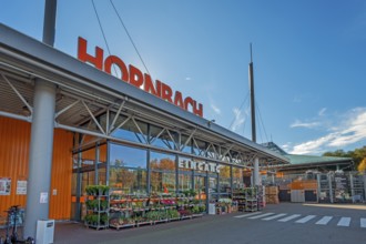Entrance, Hornbach DIY store, Kempten, Allgäu, Bavaria, Germany, Europe