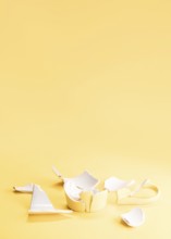 Pieces broken yellow mug