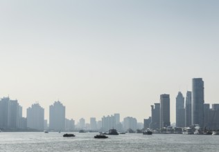 View of shanghai river buildings in china