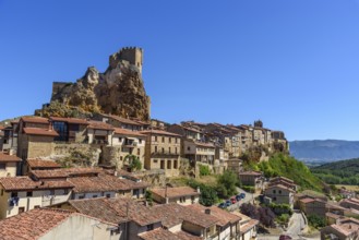 Panoramic view of Frias a picturesque small town in Burgos, Spain, Europe