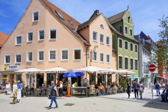Pedestrian zone Klostersteige, Kempten, Allgäu, Bavaria, Germany, Europe