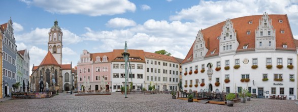 Market Square in Meißen, City of Meißen, Saxony, Germany, Europe