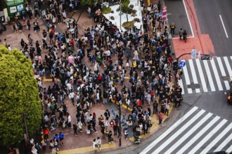 TOKYO, JAPAN, MAY 12, 2019, Shibuya Crossing is one of the world's most used pedestrian crossings,