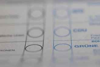 Postal vote, ballot paper for the Bundestag election, Cologne, North Rhine-Westphalia, Germany,