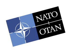 Turned to the left, NATO logo, logo