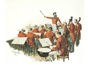 Johann Baptist Strauss II, 1825 – 1899, Austrian composer and violinist, at the Court Ball, by Theo