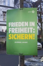 Election poster of the party Bündnis 90 Die Grünen for the Bundestag election 2025 with the text