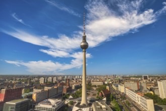 Berlin Germany, city skyline at Alexanderplatz and Berlin TV Tower