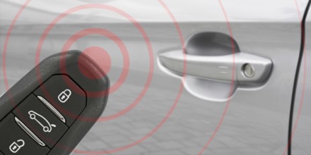 Keyless remote control system of a modern car
