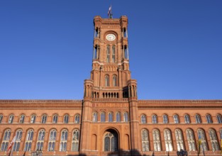 Berlin's town hall, the so-called Red Town Hall, on a sunny day