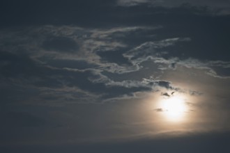 Full Moon with clouds at Night, Dramatic clouds in the moonlight