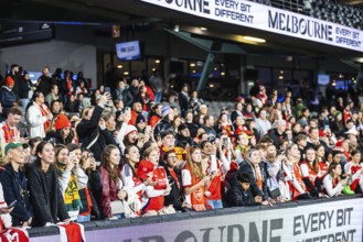 MELBOURNE, AUSTRALIA, MAY 24: Fans after Arsenal Women FC beat the A-League All Stars Women team