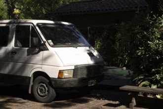 White van parked in the backyard, Argentina 2016