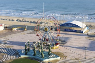 Ferris wheel on the promenade of Riccione, in Italyg