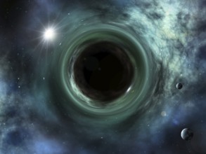 An image of a nice space singularity black hole