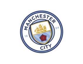 Nach links gedreht, Manchester City-Logo, Fußball, Logo