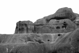 Full frame image of limestone rocks at Castle Hill in the South Island of New Zealand