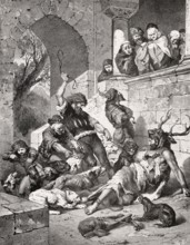 Lynch law of a poacher, Middle Ages