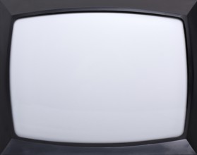 Retro television equipment blank display screen